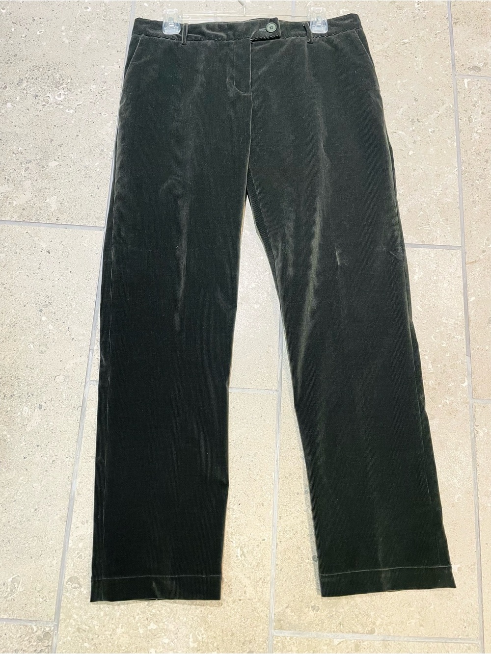 Amina Rubinacci Dark Academia Green Velvet Corduroy Trouser Size 6 See photos
